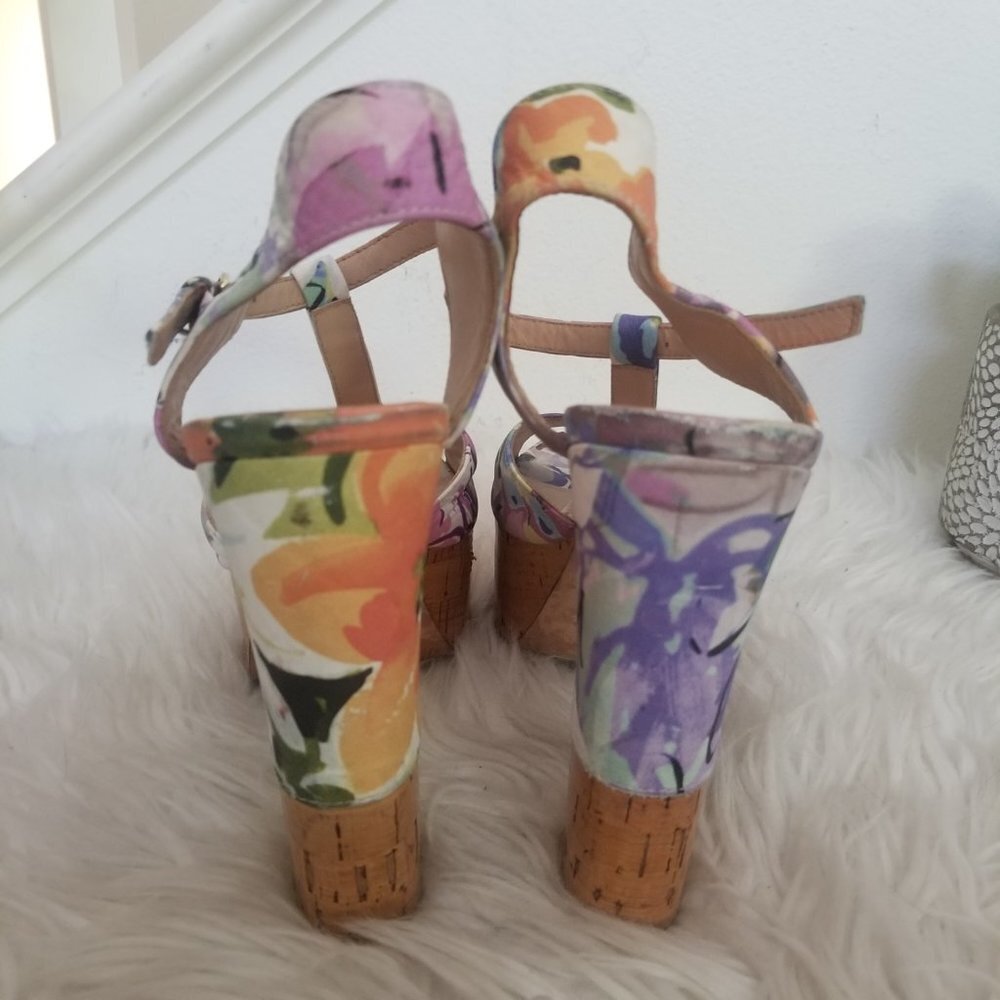 DOLCE VITA platform heels chunky platform spring floral prairie fairy boho sz 8 - Picture 8 of 12